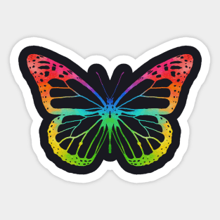 Neon Rainbow Butterfly Sticker